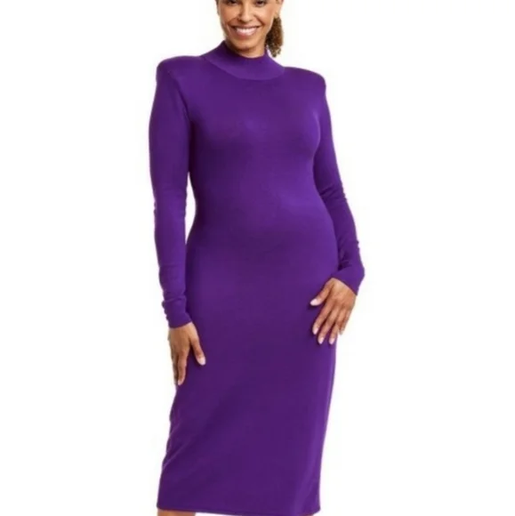 Sergio Hudson Sweater Purple Dress, Various Sizes-NWT - Picture 7 of 11